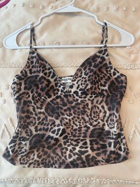 Princess Polly Leopard Print V-Neck Cami in Brown and Black